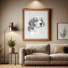 Classic Pencil Sketch Pet Portrait