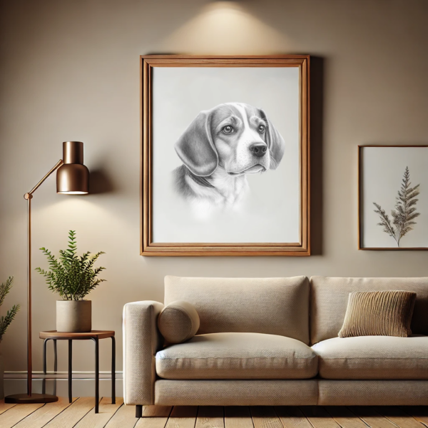 Classic Pencil Sketch Pet Portrait