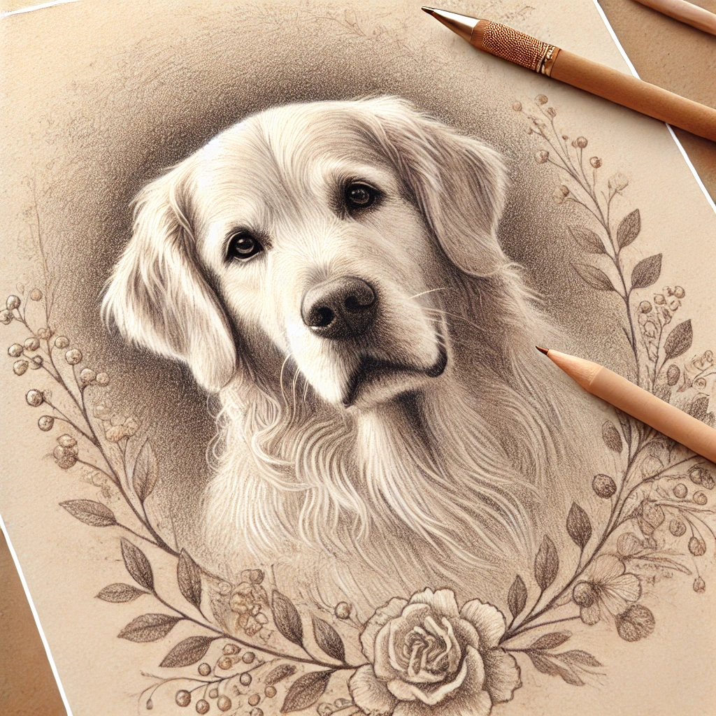 Classic Pencil Sketch Pet Portrait ✏️