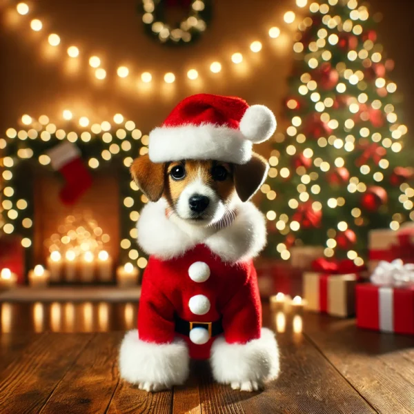 Custom Christmas Pet Portrait – Digital Oil Painting Style 🎄🖼️