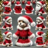 Custom Christmas Pet Portrait – Digital Oil Painting Style 🎄🖼️