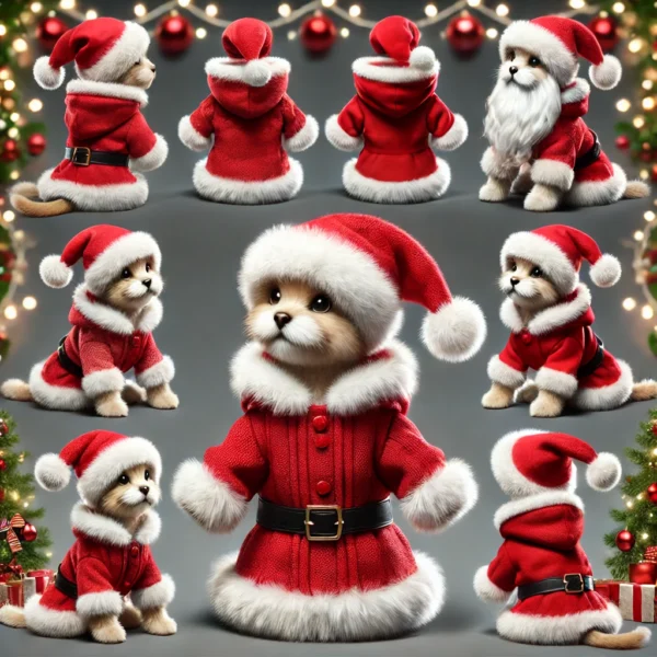 Custom Christmas Pet Portrait – Digital Oil Painting Style 🎄🖼️