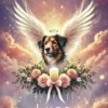 Custom Angel Pet Memorial Portrait – Digital Tribute with Wings & Candle