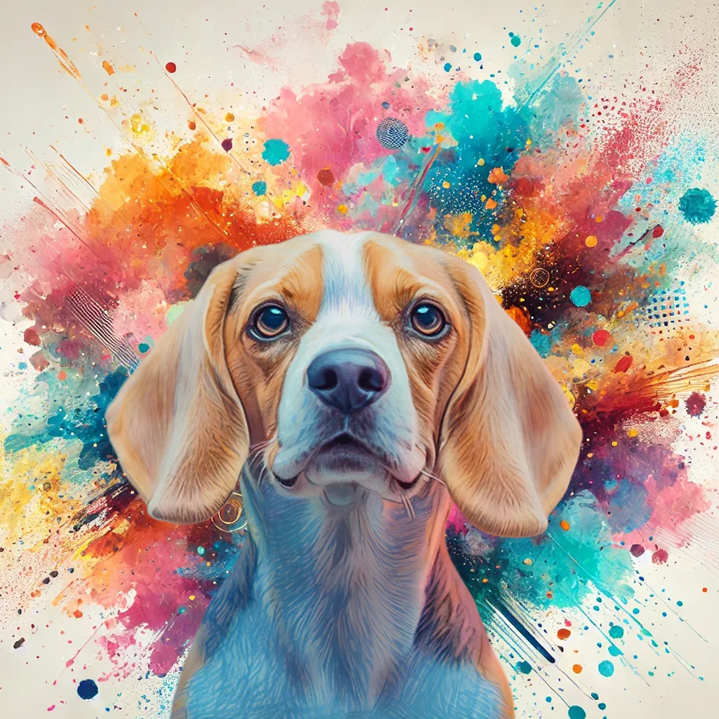 Vibrant Watercolor Splash Pet Portrait