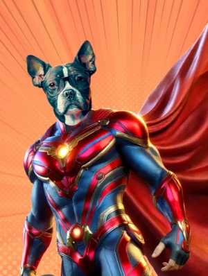 🚀 Superhero Pet Portrait – Quantum Hero Armor Edition 🦸‍♂️🐾