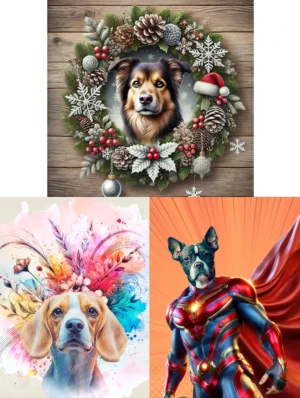 Ultimate Pet Art Bundle – Winter, Watercolor, & Superhero Styles