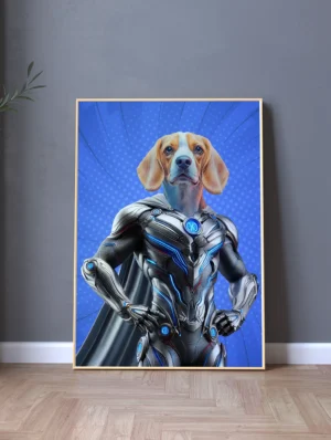 Superhero Pet Portrait – Custom Digital Artwork for Your Pet
